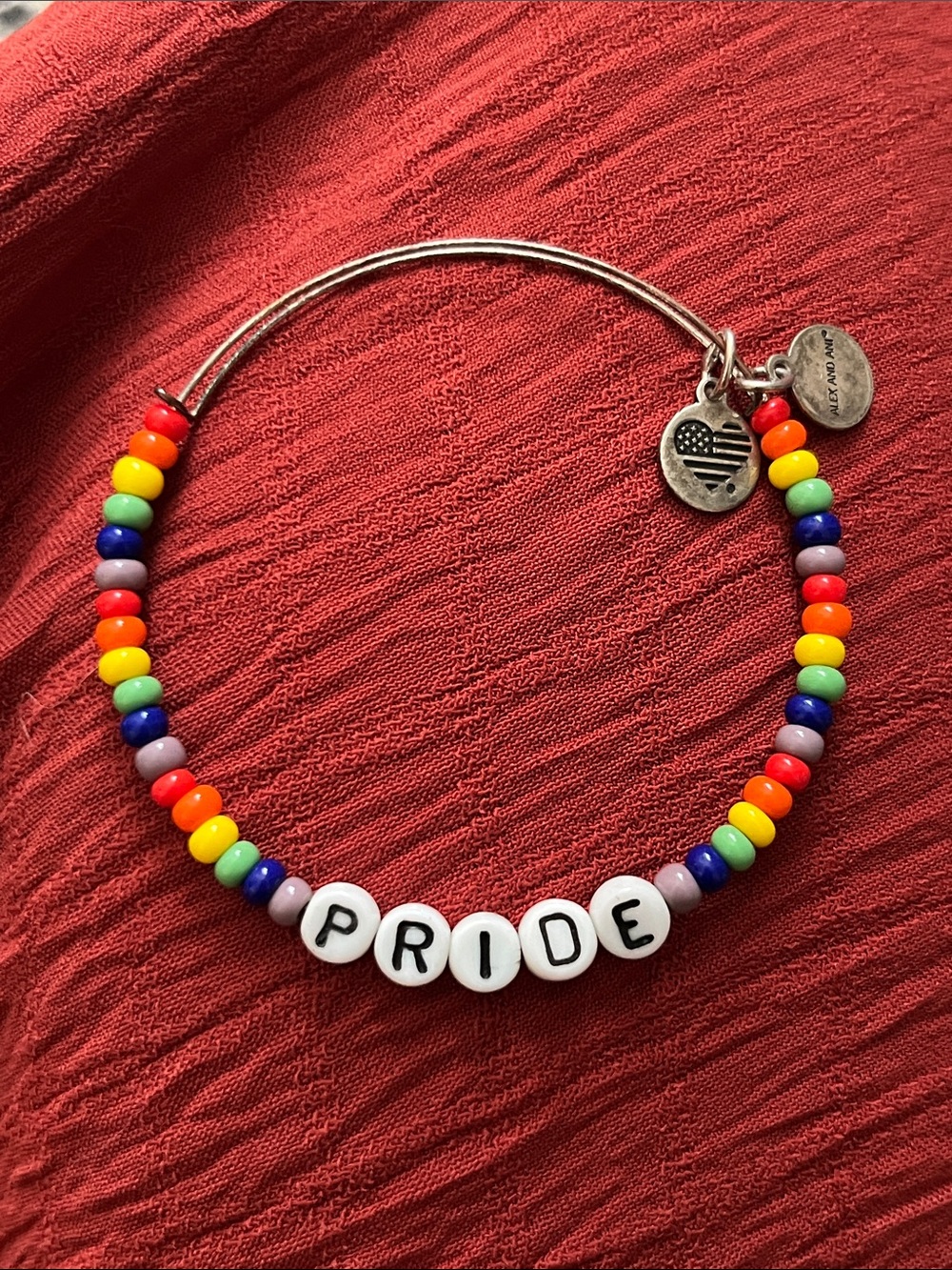 Alex and Ani Pride Beaded Bangle Bracelet Multicolor